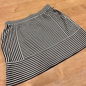 Madewell Black and White A-Line Skirt